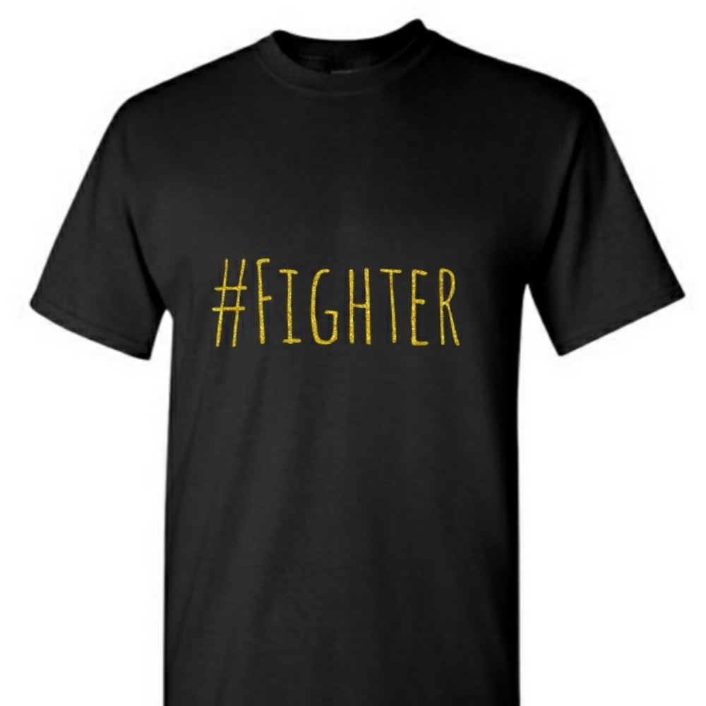 #Fighter gold metallic Custom Shirt SEE DESCRIPTIO
